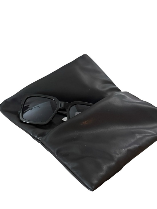 NWT CAROLINA LEMKE Lupin Chunky Rectangular Black Sunglasses